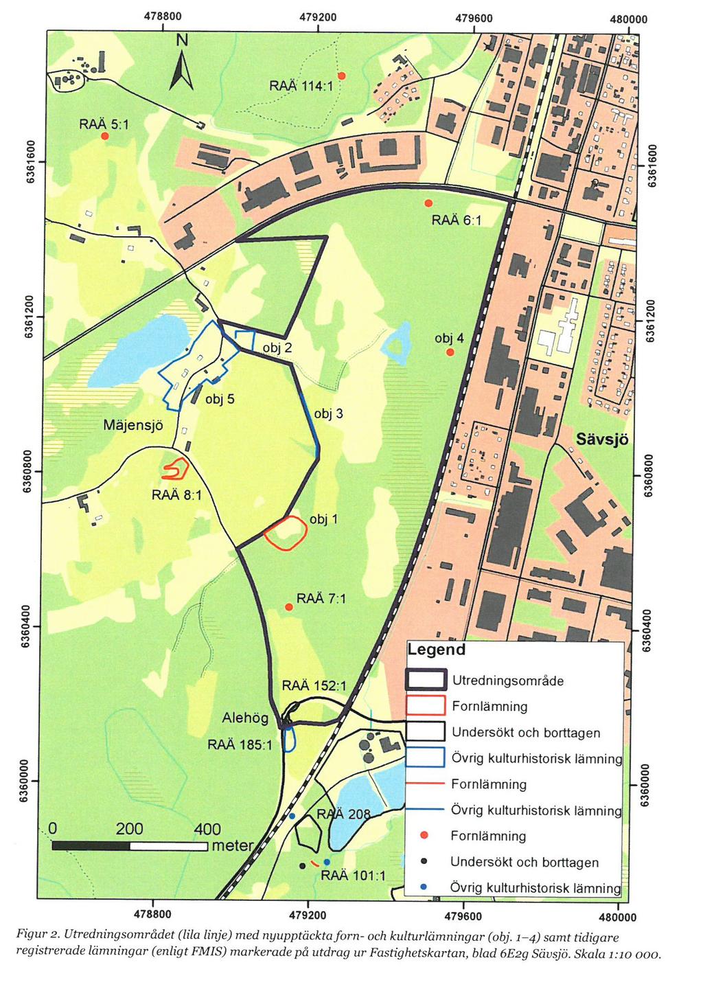 Arkeologi En arkeologisk utredning, etapp 1 (rapport 2017:157), har genomförts i området. Tre utpekade områden finns i närområdet av aktuellt planområde.