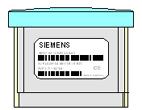 2.6 Montering av minneskort Siemens SIMATIC 2.6.1 Beskrivning av aktuellt minneskort PLC Siemens C7-633/P använder en kortversion av standard-minneskorten för produktgruppen PLC S7.