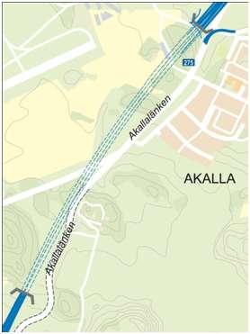 Översiktsbild Plansamråd Stadsmuseet ansåg att möjligheten att förlägga Akallalänken till annat läge, helst ovanpå tunneln måste prövas.