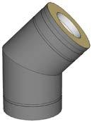 Rörböj 27, Modulbenämning M5 Bygglängd mm Plan övergång, mellan helisolerad 60mm och halvisolerad 30mm.