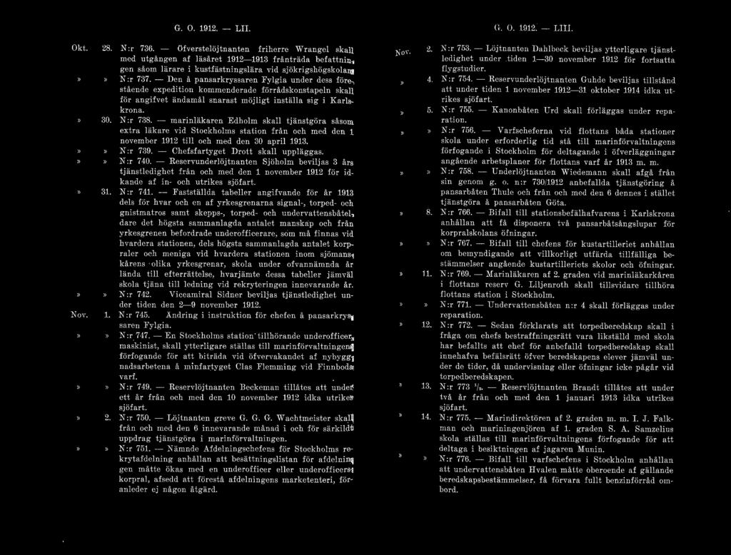 Okt. ~o v. G. O. 1912. - LII. 28. N :r 736.