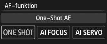 f: AF-funktionN S AF-punktN Ställ AF-omkopplaren på objektivet på <f>. Tryck på knappen <Zf>.