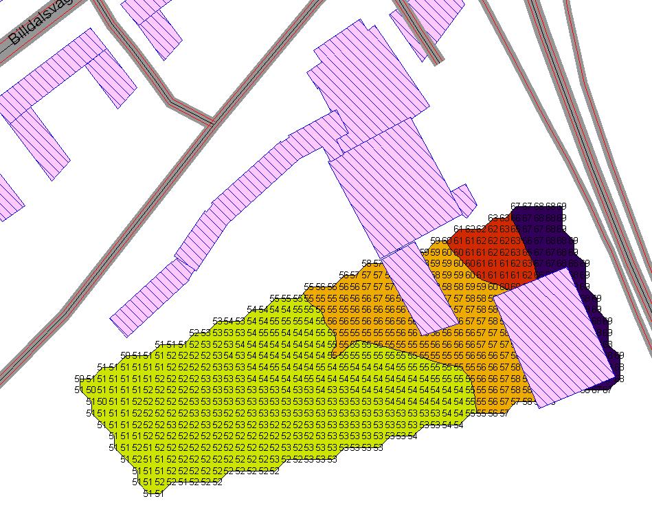 Alternativ B söder om Origohuset.