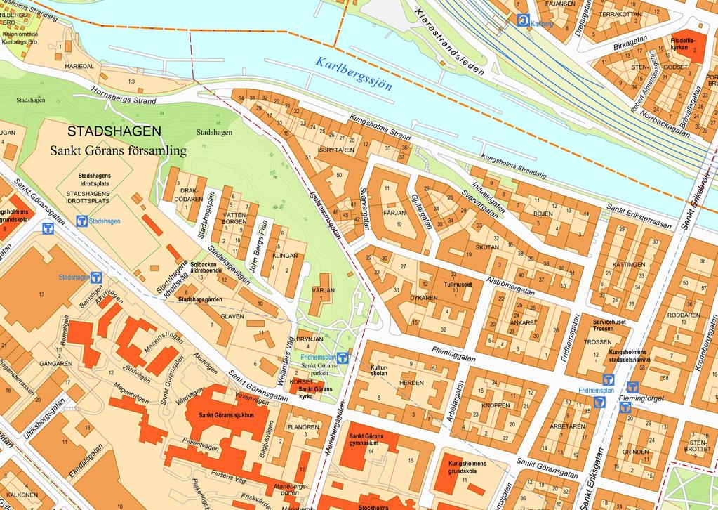 Sida 2 (12) Utlåtande Planområdet markerat med rött.