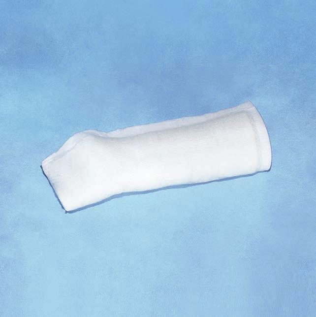 8 Produktsortiment inom immobilisering Skenor 3M Scotchcast One-Step skena färdigklippt ensidigt polstrad glasfiberskena Denna unika skena