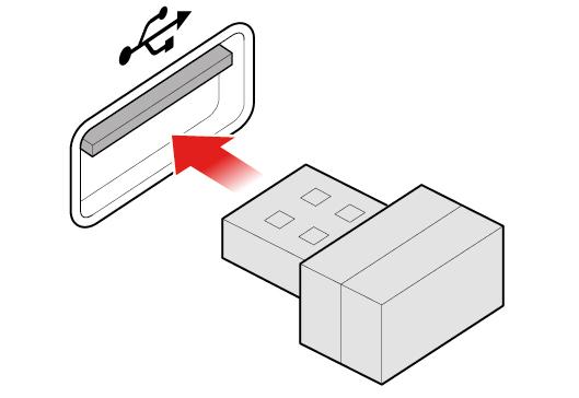 Bild 15. Ansluta USB-dongeln till en USB-port Bild 16.