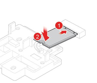 Bild 65. Lossa klämman för M.2 SSD-enheten Bild 66. Ta bort M.