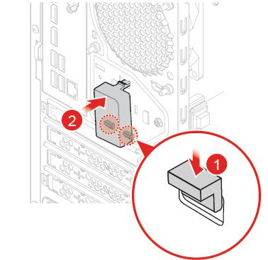 Bild 82. Installera locket till den bakre Wi-Fi-antennen Byta ut den inbyggda högtalaren Obs: Öppna inte datorn och påbörja inte reparationer innan du har läst Handbok med viktig produktinformation.