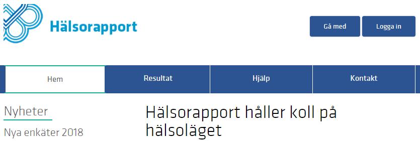 11 (15) Glömt lösenord eller användarnamn Om du inte kan logga in, försök först att återställa lösenordet genom att klicka på Logga in på webbplatsen www.halsorapport.