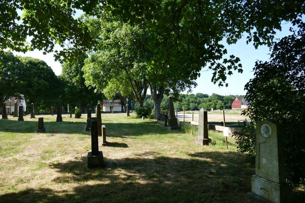 Området på kyrkogården som berörs av