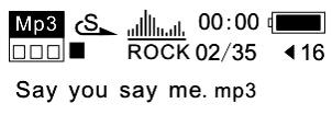 3.2. Sätta på och stänga av enheten När MP3-spelaren är avstängd kan du trycka ned knappen så aktiveras MP3-standbyläget.