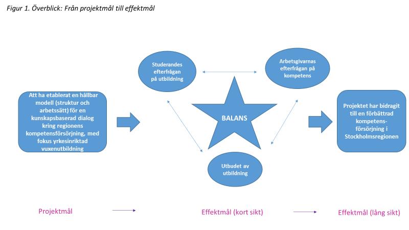 Långsiktigt effektmål Projektet har bidragit till en förbättrad kompetensförsörjning i Stockholmsregionen.