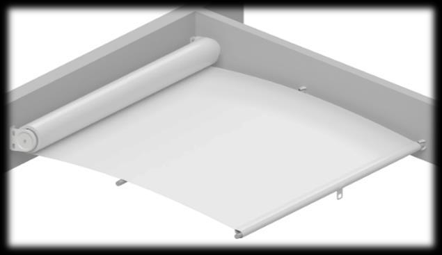 Step 6. Instructions for use Use either the hook on the support rod (D) or the handle to extend and retract the blind.