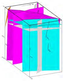 In the cluster model, the borehole intersections outline the position of the rim of the modelled structures if the interpreted structure is not based on one