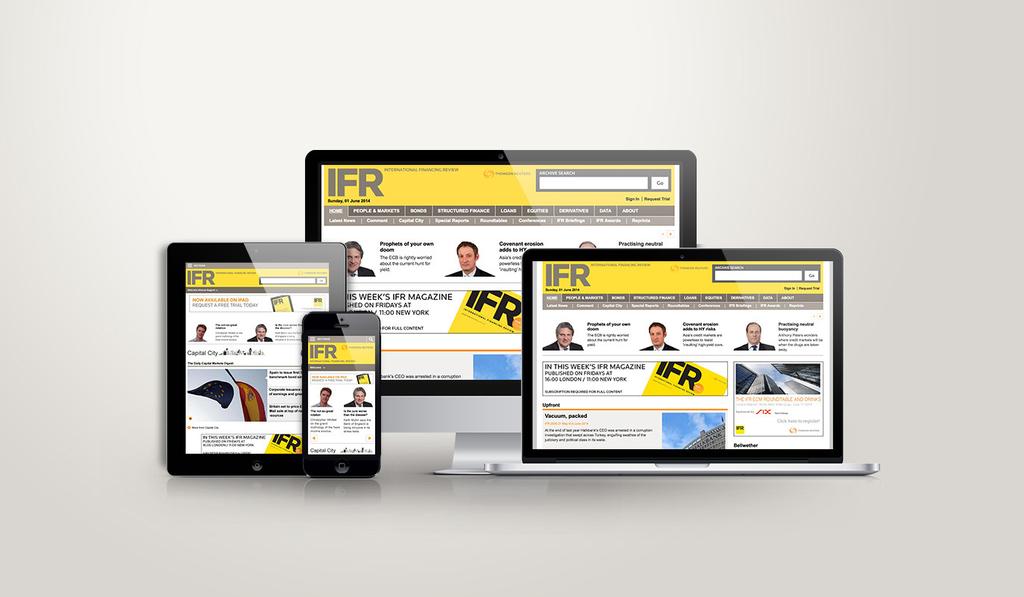 ONLINE TARGET A HIGH-VALUE, SPECIALIST PROFESSIONAL AUDIENCE IFR s online and mobile assets offer a great way to target an audience of senior investment banking professionals across the globe.