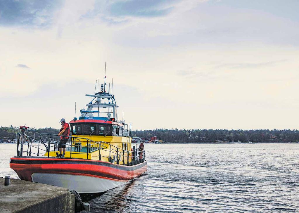 Foto: Peter Holgersson RS Dalarö genomförde 37 sjöambulanstransporter under 2018.