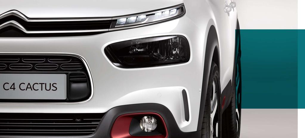 EN KOMPAKT HALVKOMBI MED DJÄRV OCH MODERN DESIGN Nya Citroën C4 Cactus Halvkombi drar blickarna till sig direkt tack vare sin nya läckra ljussignatur fram med avsmalnande, högteknologiska