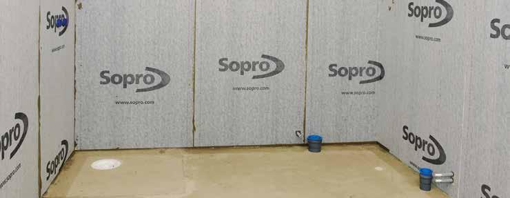 2 Sopro FDK 415 folielim appliceras över hela överlappsmarkeringen som är markerad i Sopro AEB