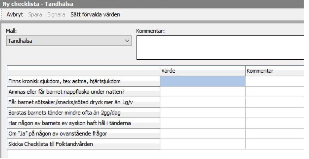 Tandscreening