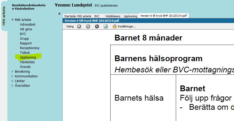 Var kan jag läsa mer om 8-månadersbesöket?