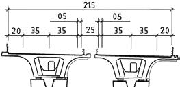 8m 3 Two bridges, one prestressed concrete box per bridge 7 Spans 5X50m + 2X35m Superstructure depth: Haunch beam