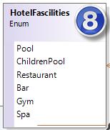 8. HotelFascilities Pool = 1 ChildrenPool = 2