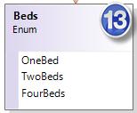 13. Beds Onebed = 1 TwoBeds = 2 FourBed s = 4 14.