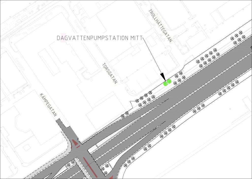 Dimensionering med denna fördröjning förordas och nedanstående beskrivning av avvattningssystemet baseras på detta.