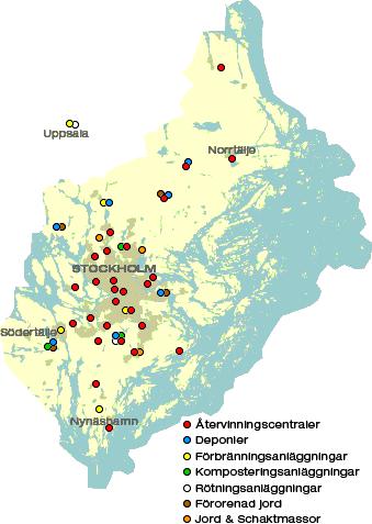 Inpassering Ett flertal kommuner som angränsar till Stockholm har infört inpasseringssystem på sina ÅVC:er.