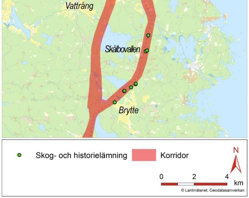 lämningar längs