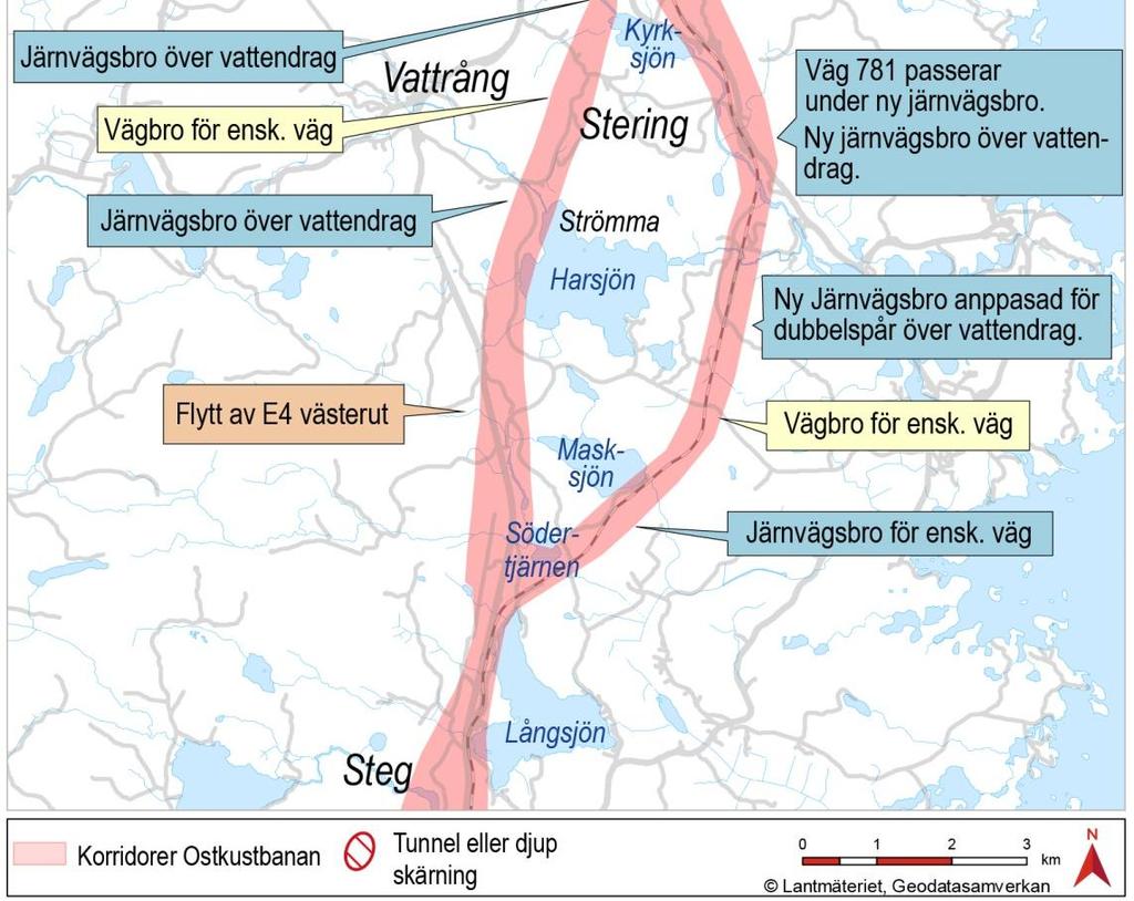 anläggning av ny järnväg eller dubbelspår vid