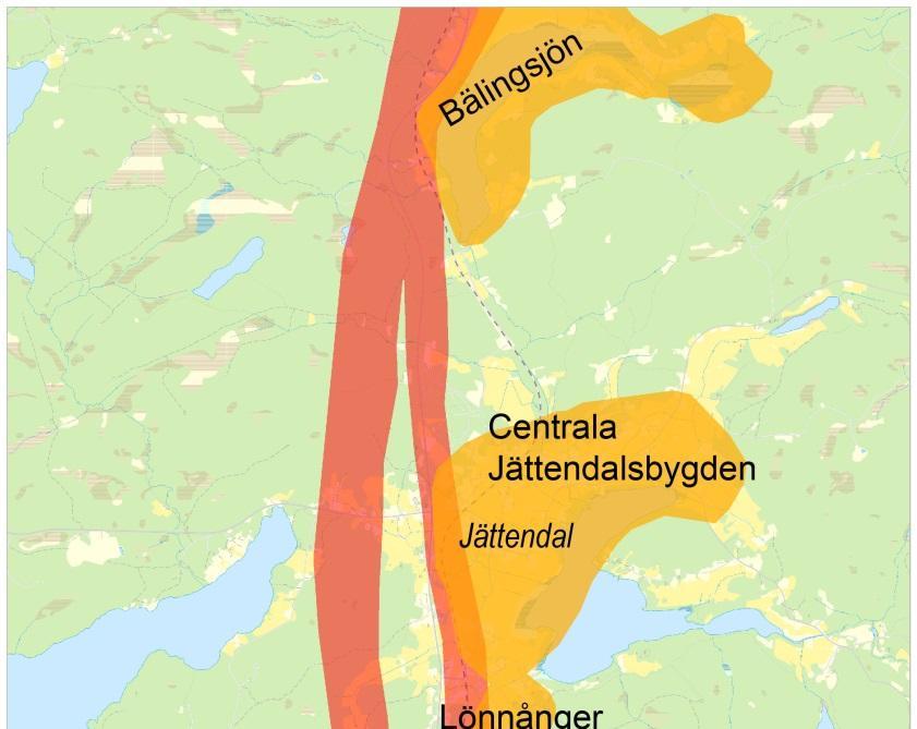 7.9. Kulturmiljö Förutsättningar Det östliga korridorsalternativet kring Jättendal berör ett område av riksintresse för kulturmiljövården, Centrala Jättendalsbygden, jfr figur 4.6-1.