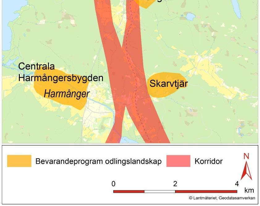 I Länsstyrelsens bevarandeprogram för odlingslandskapet (1996) finns ett flertal bevarandeintressen upptagna varav studerad etapp berör ett par stycken och tangerar till ytterligare ett: Skarvtjärn