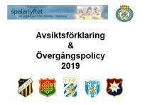 Övergångspolicy! Avsiktsförklaringen fortsätter att gälla alla!