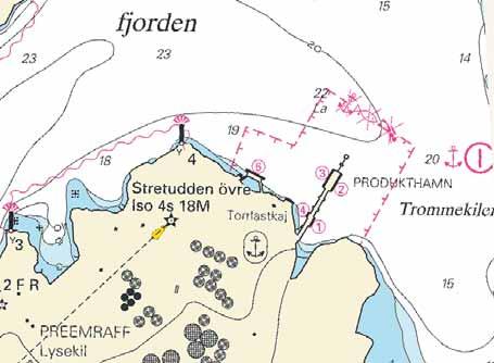 9 Nr 128 Sweden. Skagerrak. Lysekil. Brofjorden. Preemraff. Berth 5. Recommended draught. See: Notice 2006:127/3373 The area outside berth 5 has been swept to 14,8 metres.