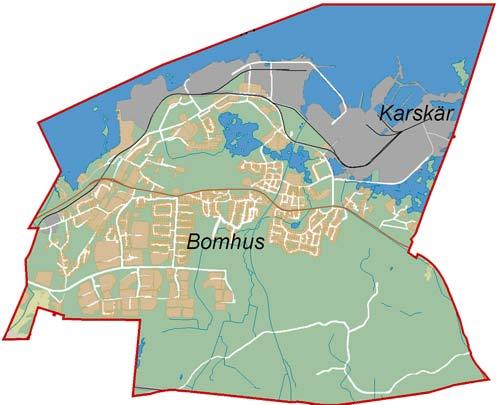 2 6 Fakta om Bomhus Karta Allmänt om området Bomhus centrum är beläget ca 4 km från Gävle centrum.