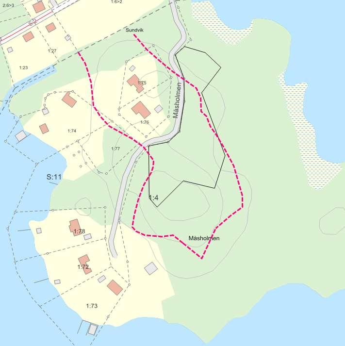 6 (14) STRANDSKYDD Området omfattas idag av strandskydd på 100 meter.
