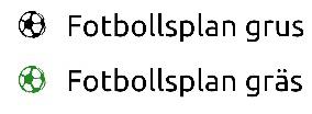 FOTBOLLSPLANER Det finns tolv gräsplaner i Järfälla och åtta grusplaner/bollplaner. Av gräsplanerna är nio konstgräs och tre är naturgräs.