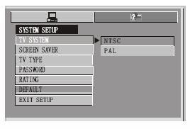 AJUSTES DE LA UNIDAD PRINCIPAL Pulse SETUP con la unidad en el modo de reproducción. Se mostrará en la pantalla LCD el menú de configuración.