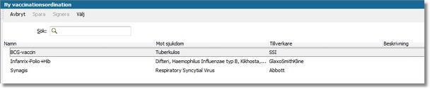 Vaccinationsordination En ny funktion i Vaccinationsmodulen där ordinationer kan skapas, utföras och administreras.