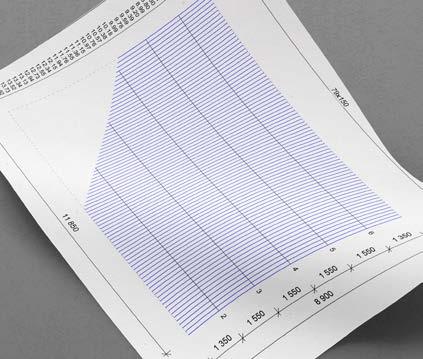 A Planritning B Design av rullarmering Celsas ingenjörer arbetar vidare från överlämnat underlag och tillhandahållna armeringsritningar i dwg-format.