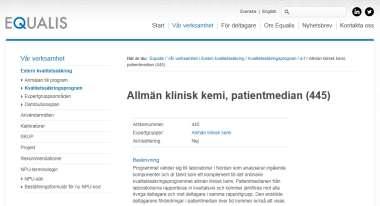 Patientmedian och EQ The results demonstrate stability but