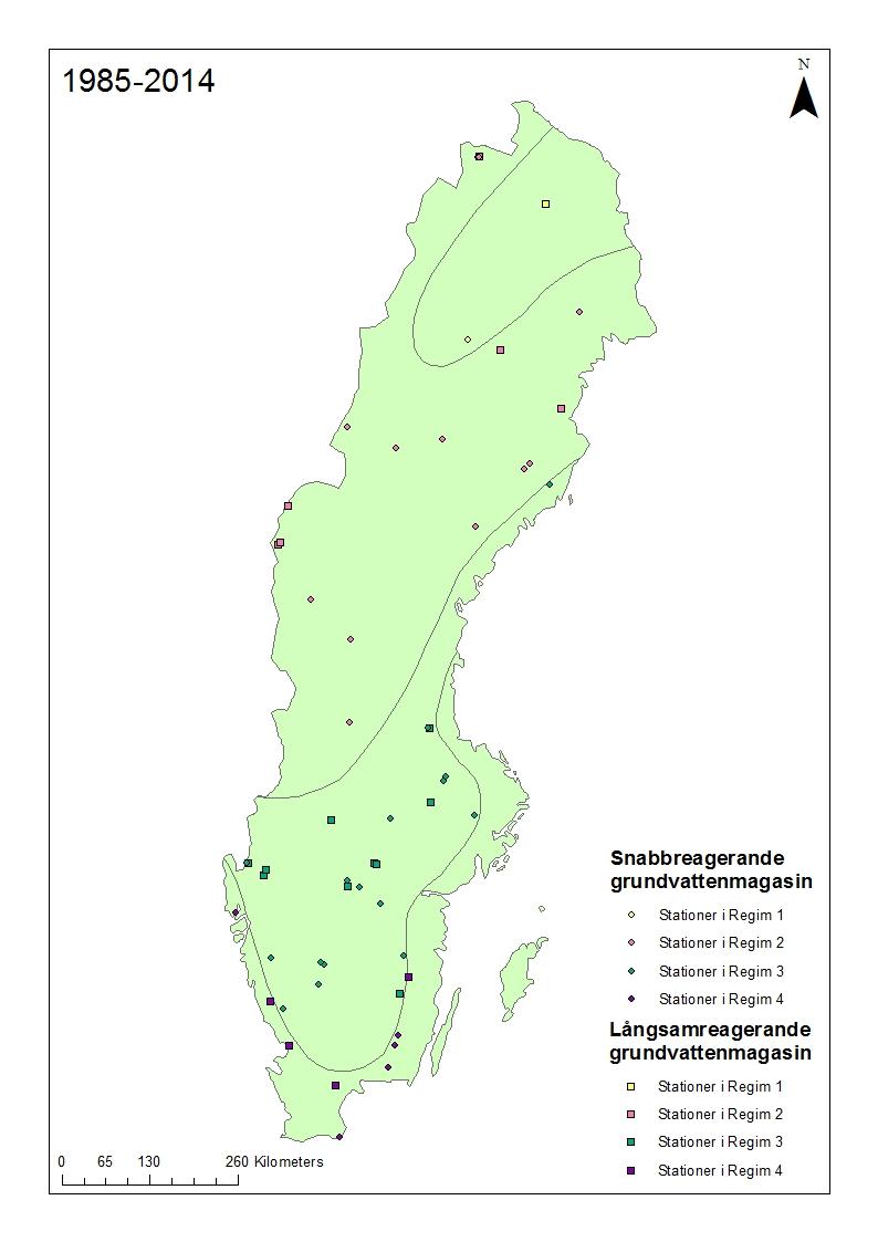 9. Bilagor Bilaga 1 Mätstationernas fördelning i Sverige Figur 9.