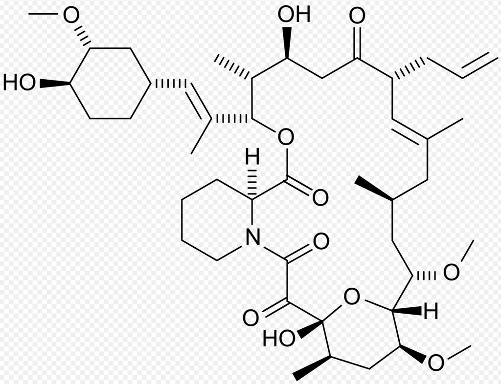Figur 4. Takrolimus molekylstruktur (Wikipedia, Public Domain).