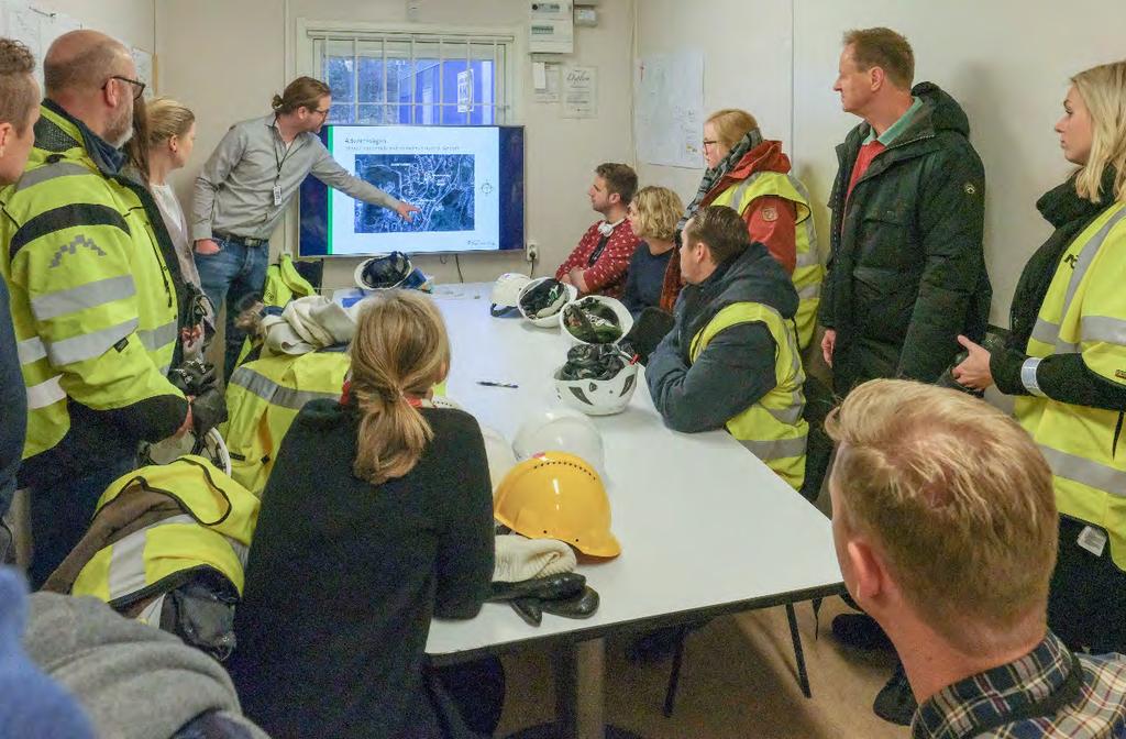 mycket i förhållande till 2017. Ett projektgruppsmöte ställdes in därför att kommunen och byggaktörer inte hade tillräckligt med frågor att diskutera.