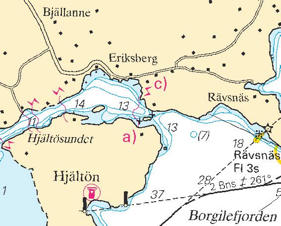 Nr 284 26 Skagerrak / Skagerrak * 6000 Sjökort/Chart: 933 Sverige. Skagerrak. NV om Orust. Hjältön. Kraftkabel.
