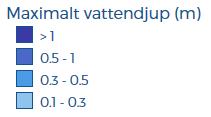 Den nordvästra delen av planområdet är en lågpunkt där vattnet passerar vid ett 100-åoch vid ett 500års regn även samlas.