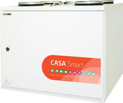 Aggregat och tillbehör CASA W4 Smart CASA W4 Smart - 10-100 l/s, 4 x Ø160mm + Ø125mm - Ca 1,5 m kontrollkabel medföljer, kontrollpanel och 10m/20m förlängningskabel beställs separat.