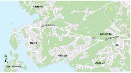 km/h på sträckan Lilla Varholmen-Torslanda Hästeviks väg respektive 70 km/h öster därom. Vägen är rekommenderad primärväg för farligt gods.