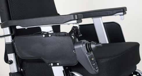 Om du vill flytta joysticken till vänster armstöd finner du